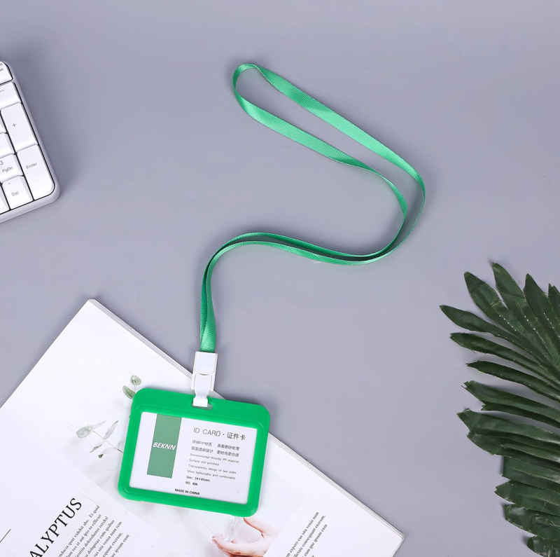 Bao thẻ NGANG + dây đeo bảng tên sinh viên – nhân viên văn phòng (10 màu sắc)