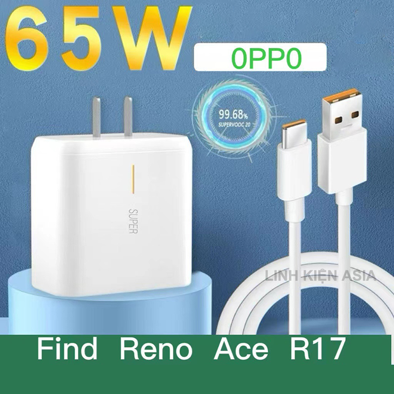 Bộ sạc SUPERVOOC chuyên dùng cho OP.PO 65W tặng cáp 1m TypeC