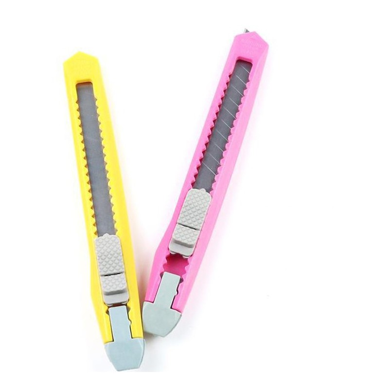 Combo 5 cái Dao rọc giấy mini nhỏ gọn tiện lợi cán nhựa an toàn chọn màu sắc
