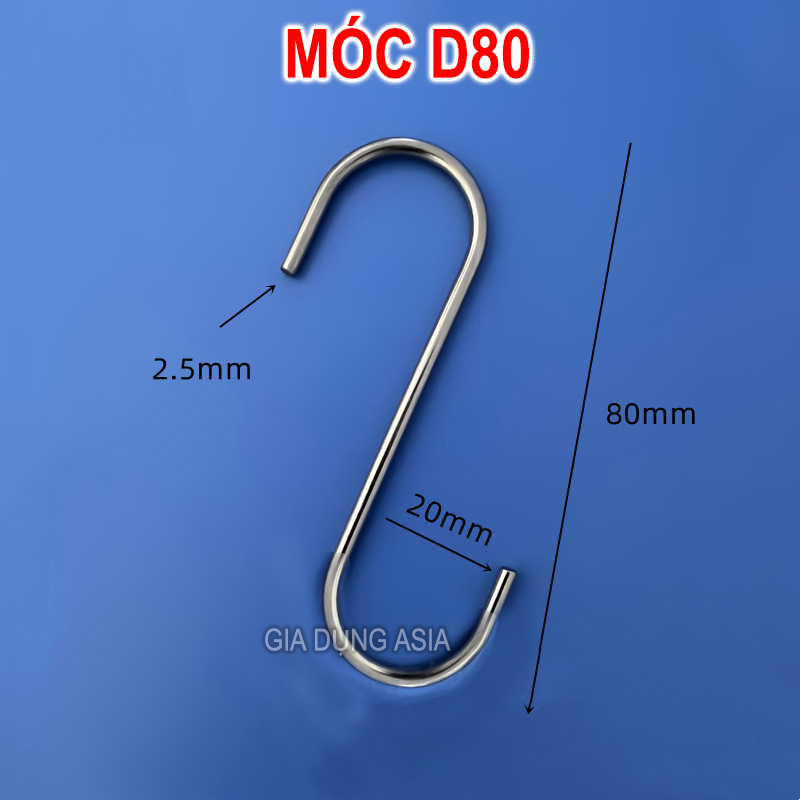 Combo 10 móc treo thép không gỉ (inox), móc treo trang trí trong nhà