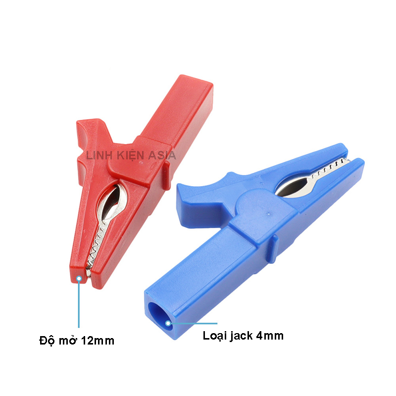 Kẹp số 1 bọc nhựa an toàn dài 55mm - đuôi lỗ 4mm