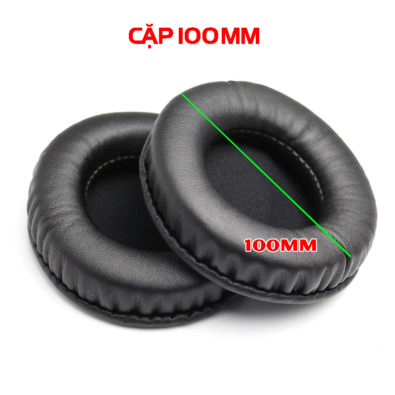 Cặp đệm lót tai nghe kích thước 70mm 100mm Audio-Technica ATH-SJ5 SJ55 bọc da cao cấp - mút tai nghe bọc da ES7