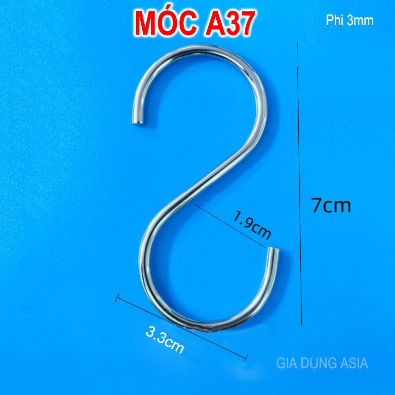 Combo 10 móc treo thép không gỉ (inox), móc treo trang trí trong nhà