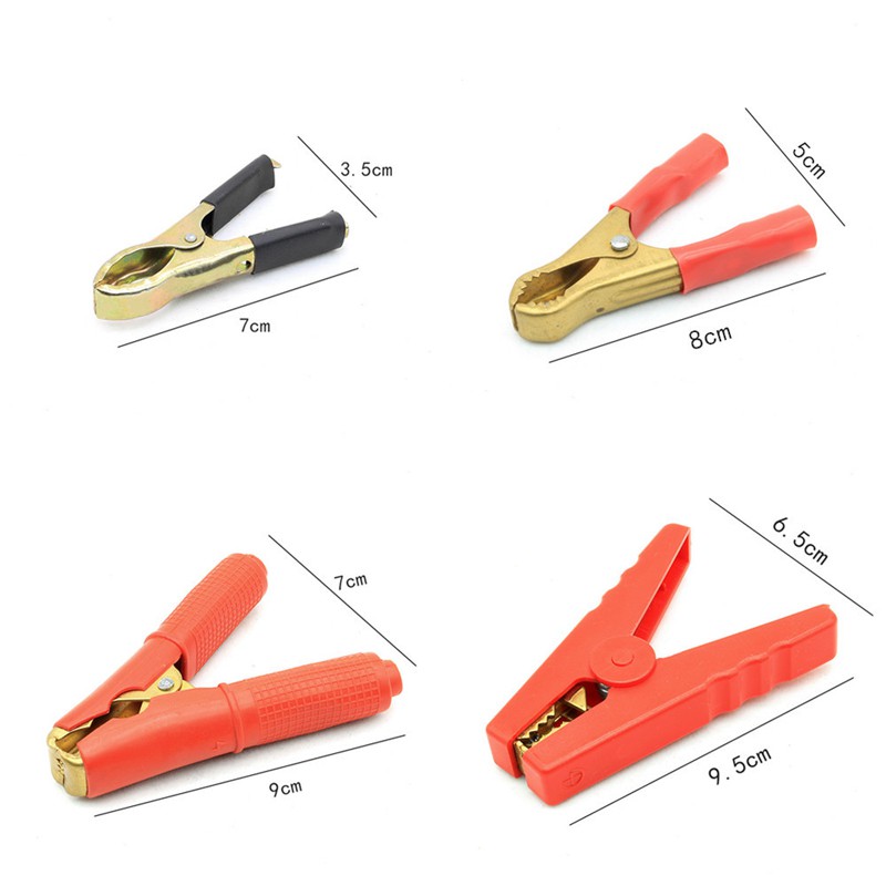 Một cặp đầu kẹp bình ắc quy - kẹp cá sấu to 8cm - 9cm (1 Đỏ - 1 Đen)