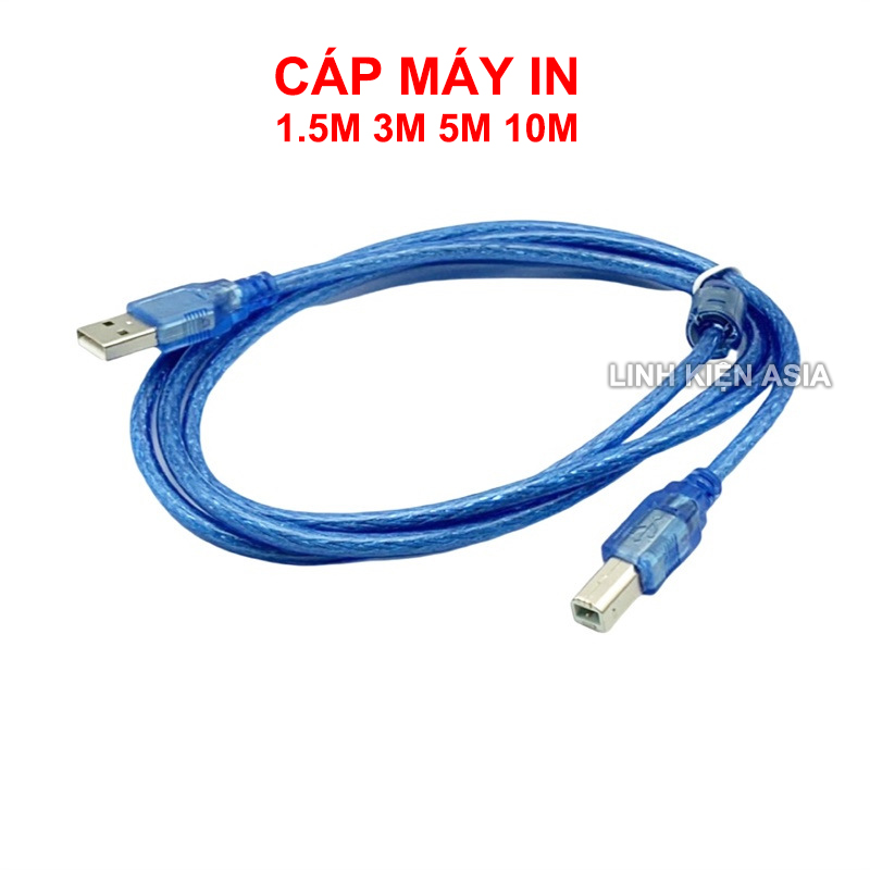 Dây cáp USB kết nối máy in màu xanh chống nhiễu
