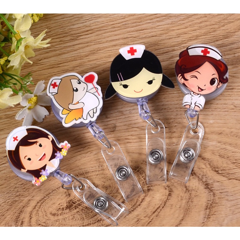 Combo 5 Kẹp thẻ đeo bảng tên Bác sĩ, Điều Dưỡng, Dược sỹ, y tế