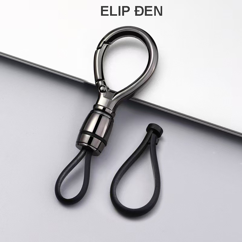 Móc treo chìa khóa ô tô đeo thắt lưng Elip, hình tròn có khóa