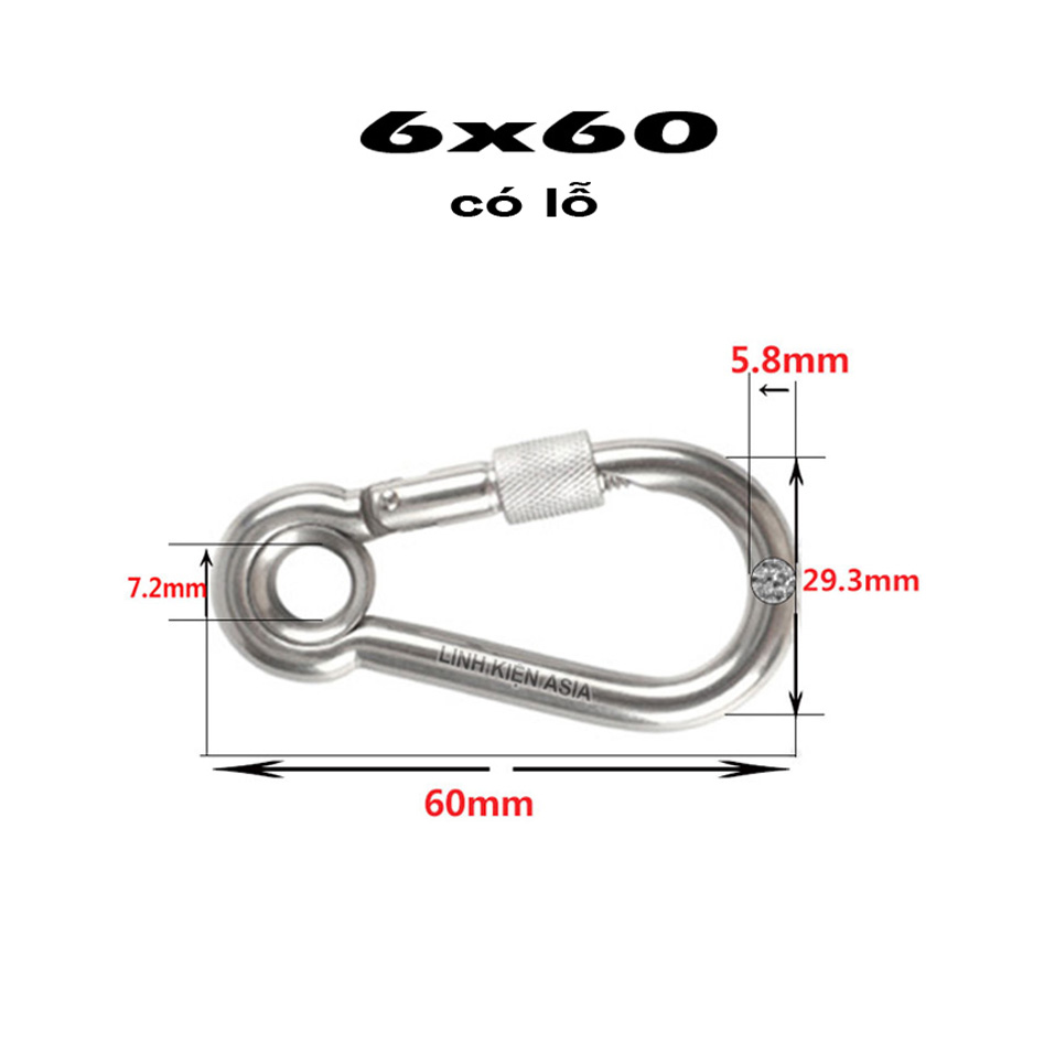 Móc lò xo QUẢ BẦU chốt khóa an toàn bằng thép carbon mạ kẽm leo ​​núi