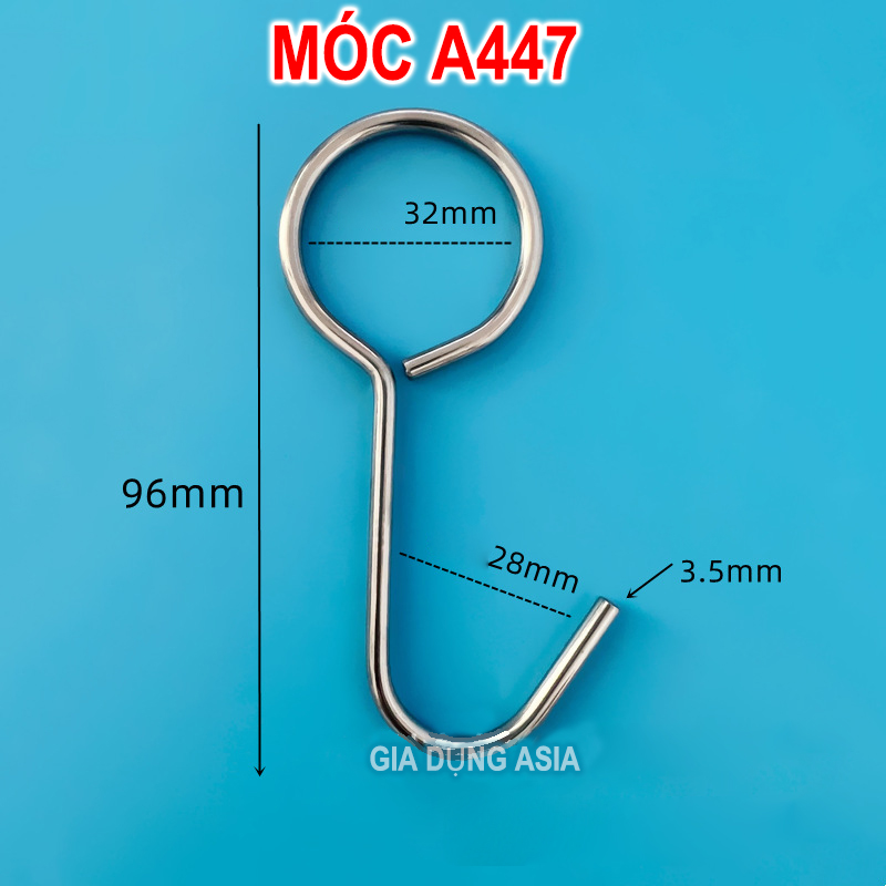 Combo 10 móc treo thép không gỉ (inox), móc treo trang trí trong nhà