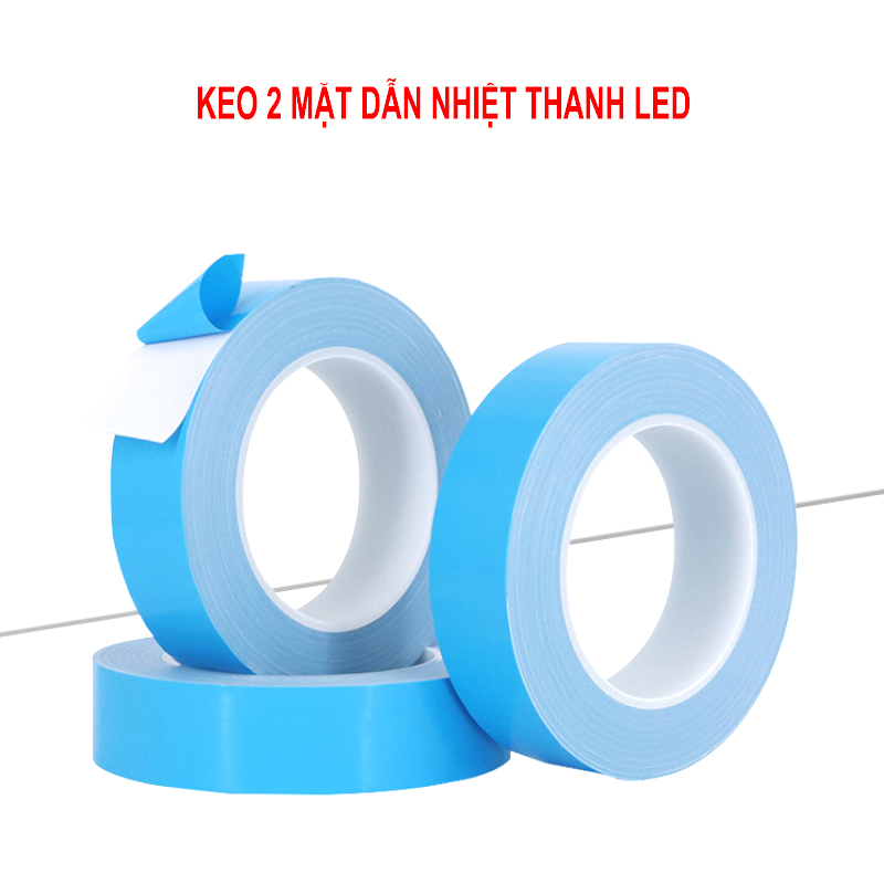 Cuộn băng keo 2 mặt DẪN NHIỆT dài 25 mét dán linh kiện, đèn LED