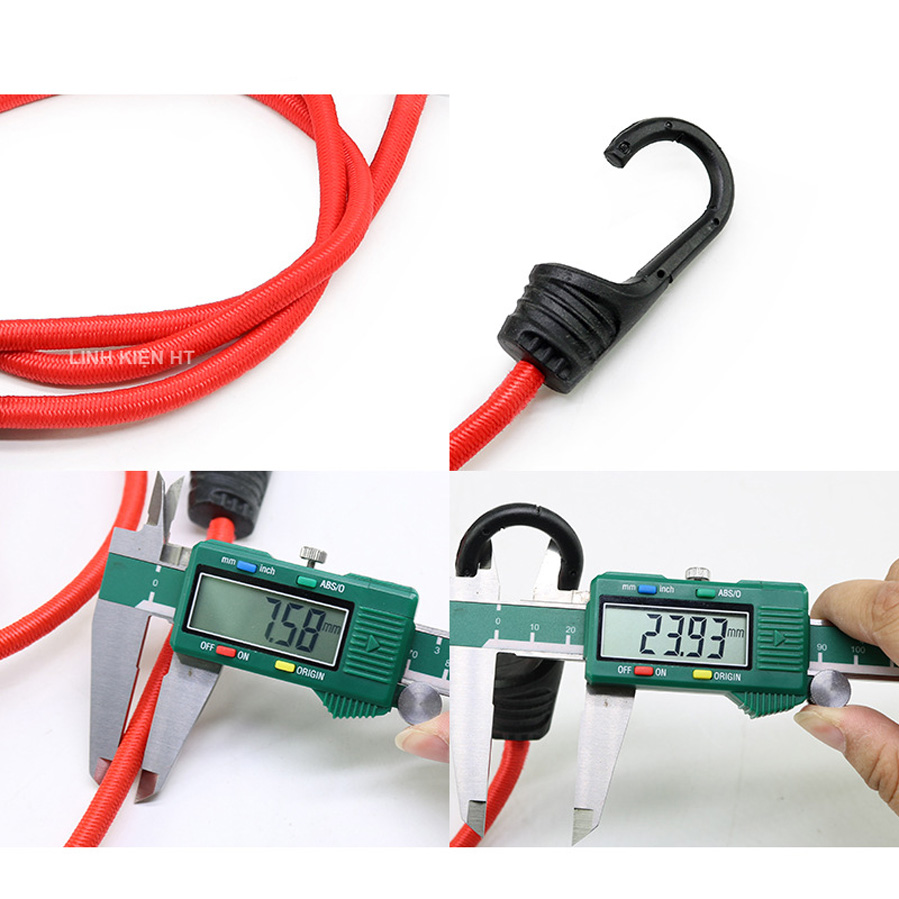 Dây thun buộc hành lý dây xe máy chở hàng cố định móc lõi thép bọc nhựa