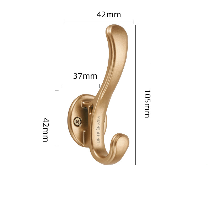 Móc CỔ ĐIỂN thiết kế sang trọng dùng treo quần áo, nón khăn sơn mạ điện bền bỉ