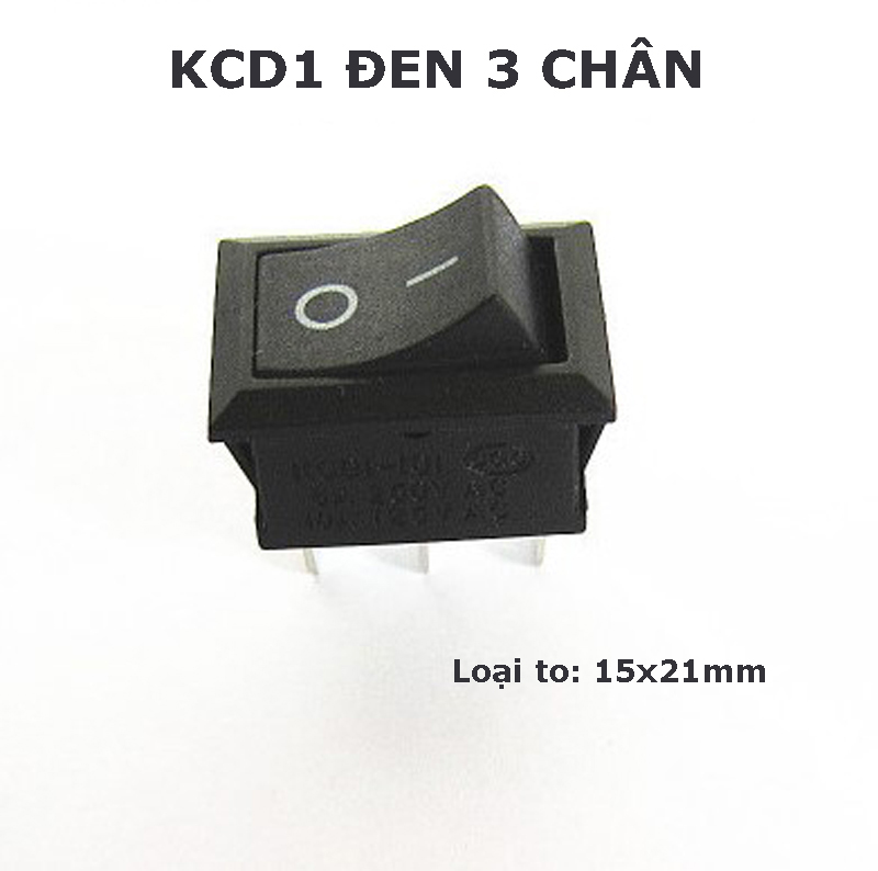 Công tắc rocker KCD1 6A 250V 15x21mm