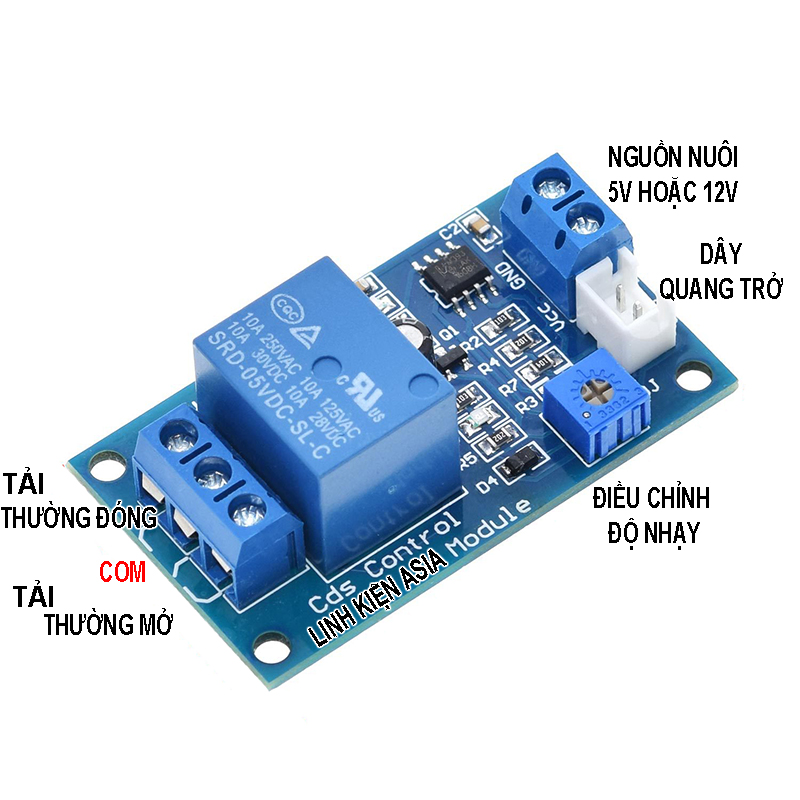 Modun XH-M131 cảm biến ánh sáng lắp đặt đèn tự động tắt mở ngày đêm