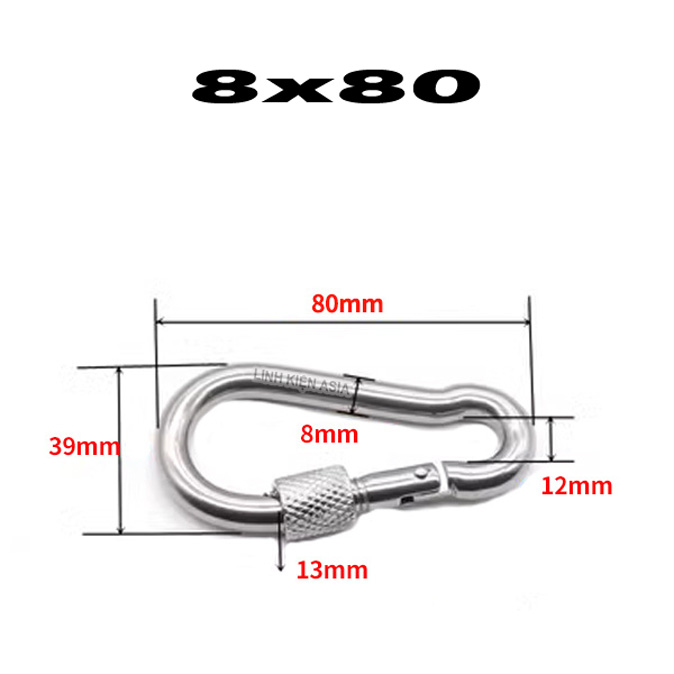 Móc lò xo QUẢ BẦU chốt khóa an toàn bằng thép carbon mạ kẽm leo ​​núi