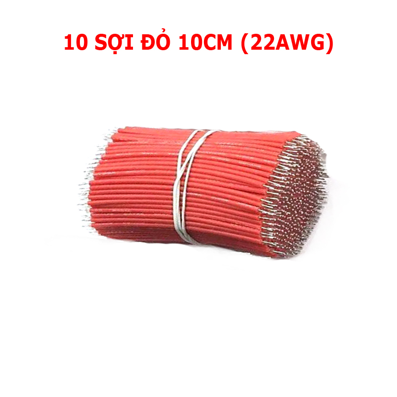 Combo 10 dây 22AWG kết nối mạch điện tử 20cm tráng thiếc 2 đầu