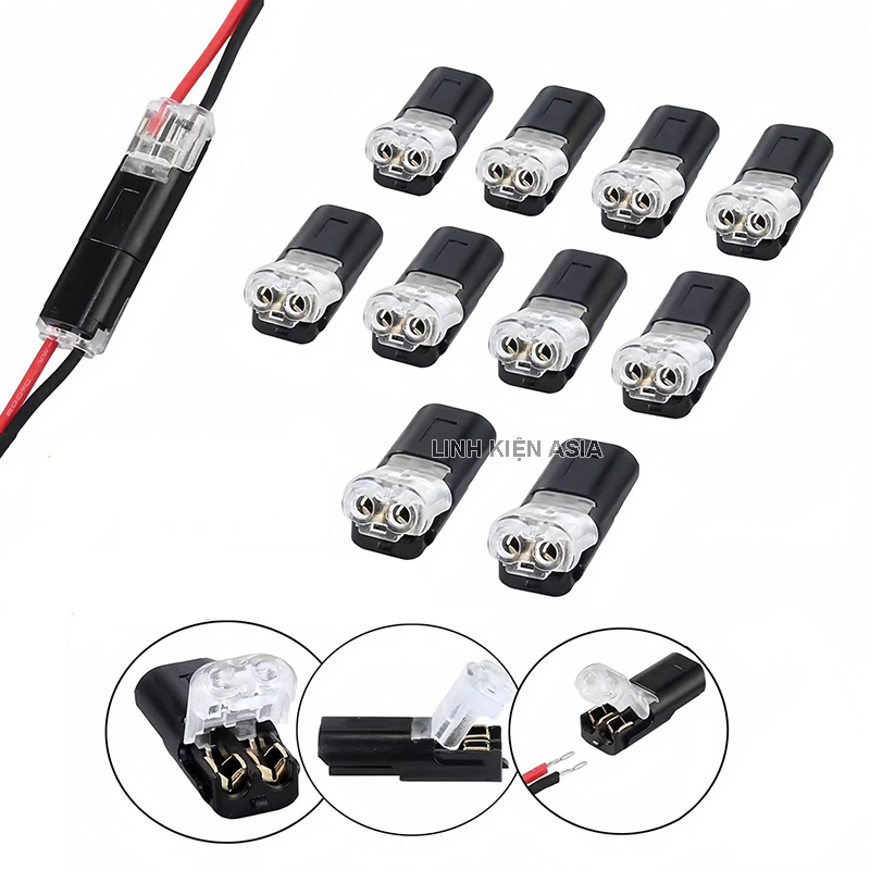 Cặp giắc nối nhanh mini D2 kết nối đèn LED không cần hàn kết nối dây 22AWG-18AWG