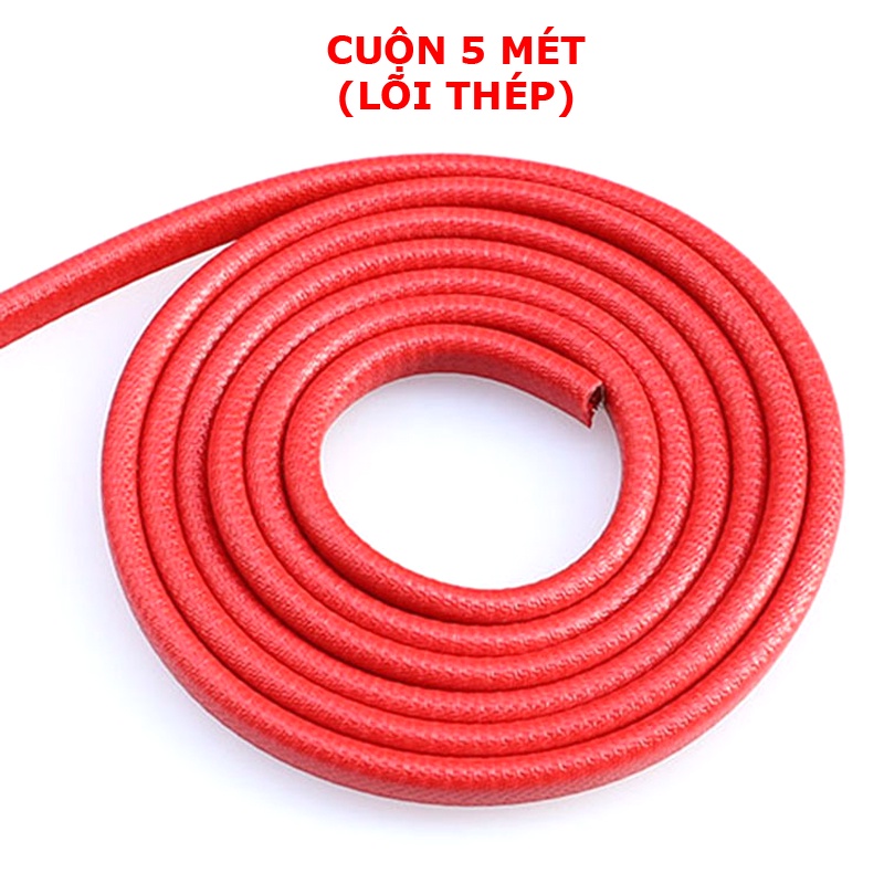 Cuộn 5 mét gioăng cao su lõi thép nẹp viền cửa chống va đập trầy xước cánh cửa Ô Tô