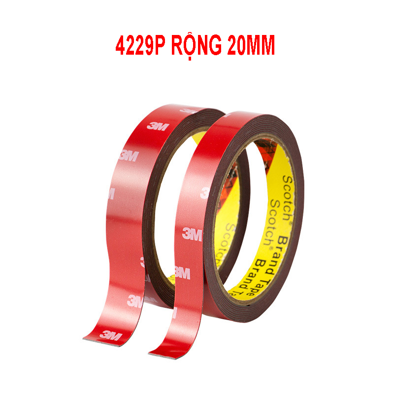 Băng keo 2 mặt 4229P dài 3 mét - keo cường lực sử dụng an toàn chắc chắn