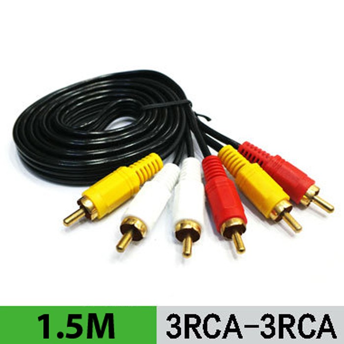 Cáp AV 1 ra 2, 1 ra 3, 3 ra 3 - Giắc audio video đầu 3.5 ly ra 2 đầu 3 đầu hoa sen 1.5m 10m (TVbox)