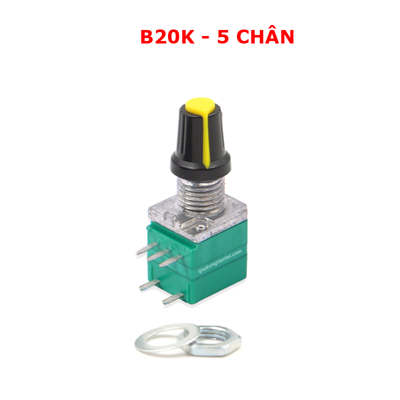 Chiết áp điều khiển volume / Biến trở có công tắc RV097NS đơn 5 chân