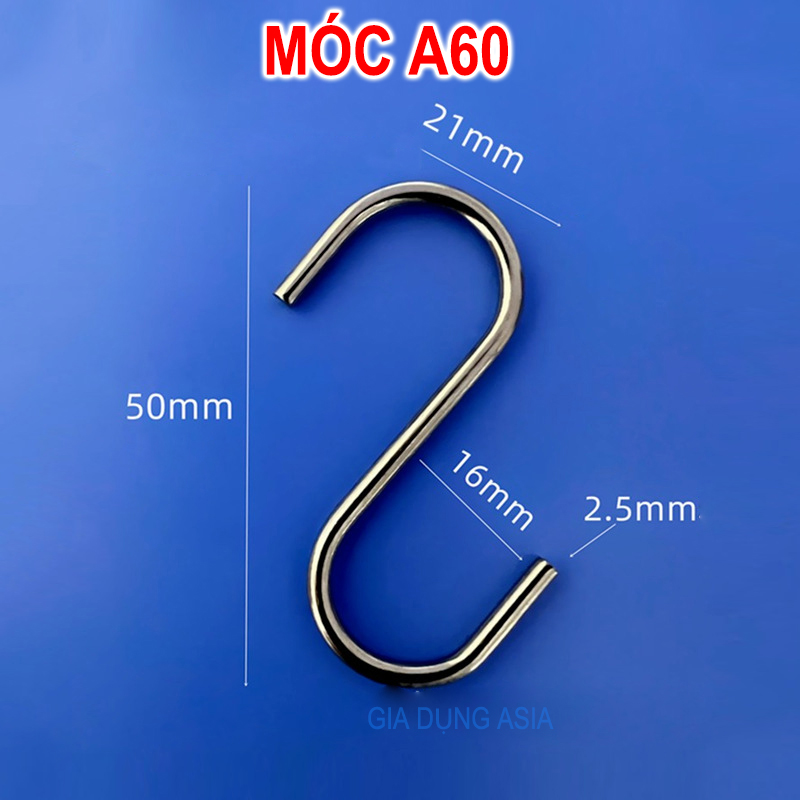 Combo 10 móc treo thép không gỉ (inox), móc treo trang trí trong nhà