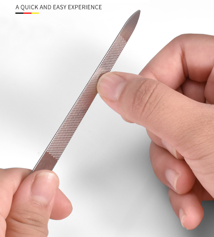 Dụng cụ làm móng, dũa móng tay bằng lưới thép vảy cá không gỉ hai mặt