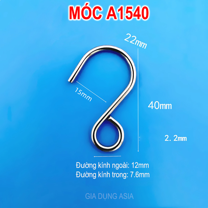 Combo 10 móc treo thép không gỉ (inox), móc treo trang trí trong nhà