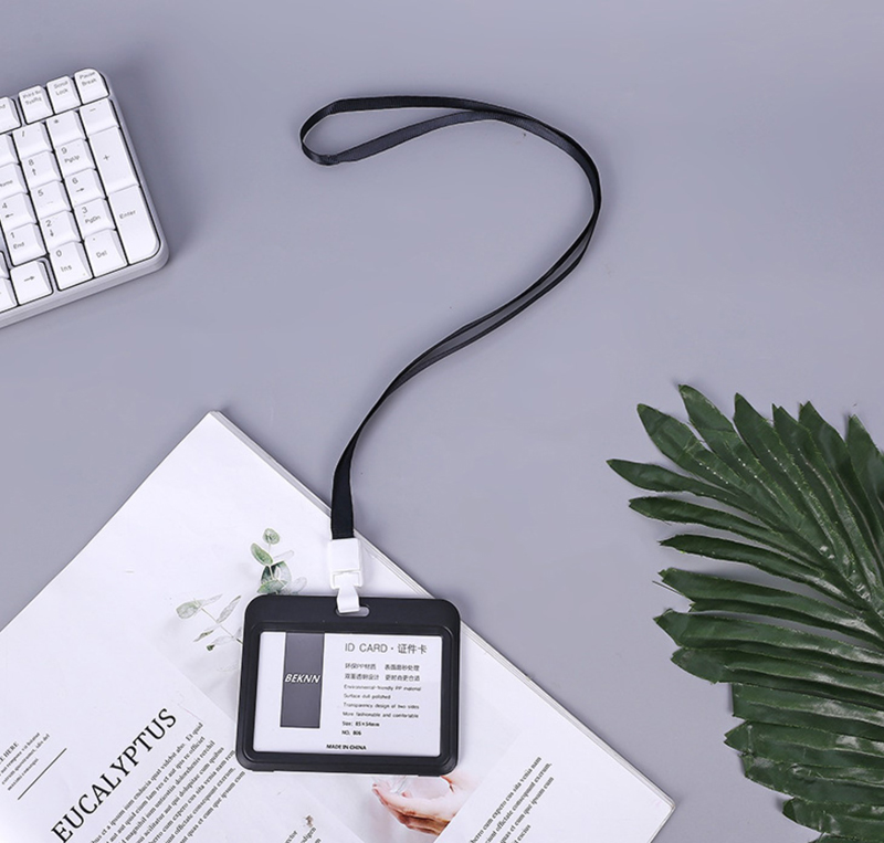Bao thẻ NGANG + dây đeo bảng tên sinh viên – nhân viên văn phòng (10 màu sắc)