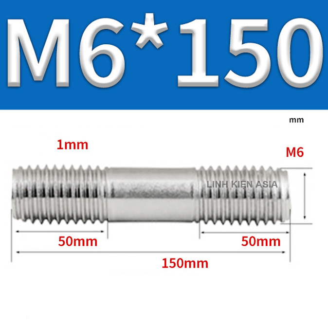 Bu lông ren HAI ĐẦU inox 304 nối đinh vít mở rộng hai đầu