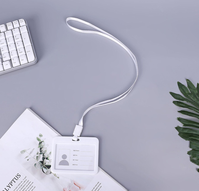 Bao thẻ NGANG + dây đeo bảng tên sinh viên – nhân viên văn phòng (10 màu sắc)