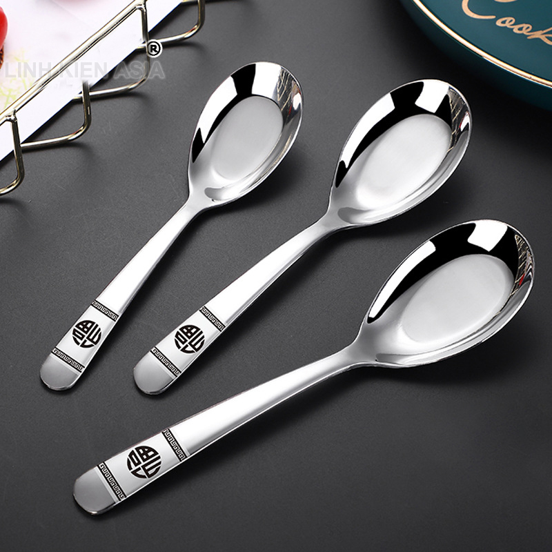 Muỗng inox khắc lazer chữ PHÚC chất lượng Stailess Steel