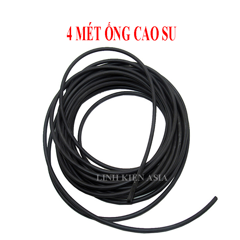 Bộ ống nước cao su 4 mét và phụ kiện thay thế cho ống rửa kính chắn gió xe hơi ô tô