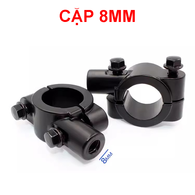 Cặp đế gắn chân gương loại dày chắc chắn gắn ghi đông xe máy, xe điện 22-25MM