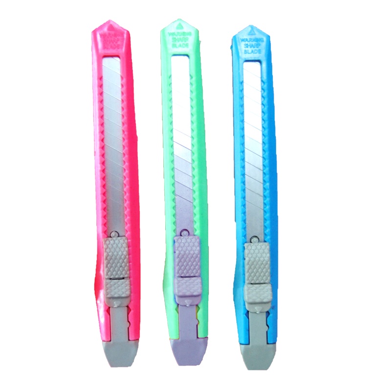 Combo 5 cái Dao rọc giấy mini nhỏ gọn tiện lợi cán nhựa an toàn chọn màu sắc