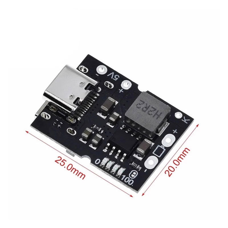 Mạch sạc dự phòng 2 cổng TypeC và USB 2.0 Type A  dòng sạc 2A-5V (USB-C + USB-A)