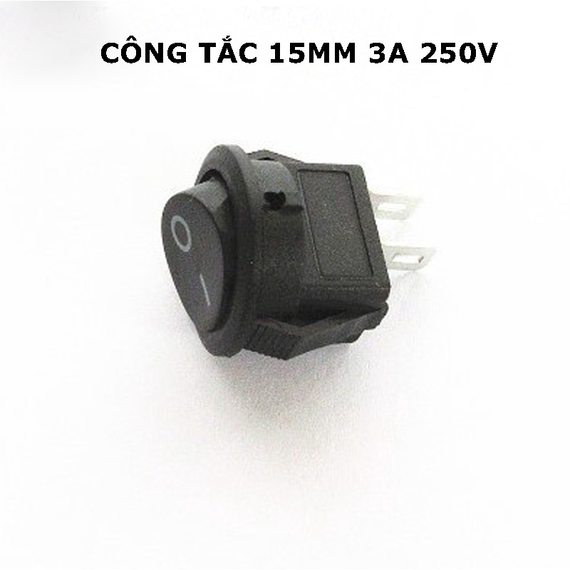 Công tắc tròn bập bênh 15MM 3A 250V (trắng, đen, đỏ)