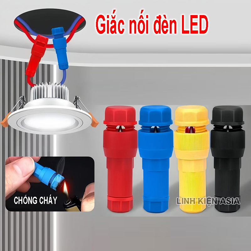 Giắc kết nối đèn LED không cần hàn và không cần cắt dây điện, đầu nối nhanh chữ T chống cháy
