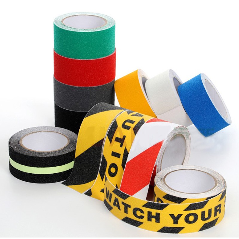 Cuộn băng keo CHỐNG TRƯỢT TRONG SUỐT, TRẮNG 5Mx5CM cho cầu thang - dán nền chống trơn trượt 5 mét