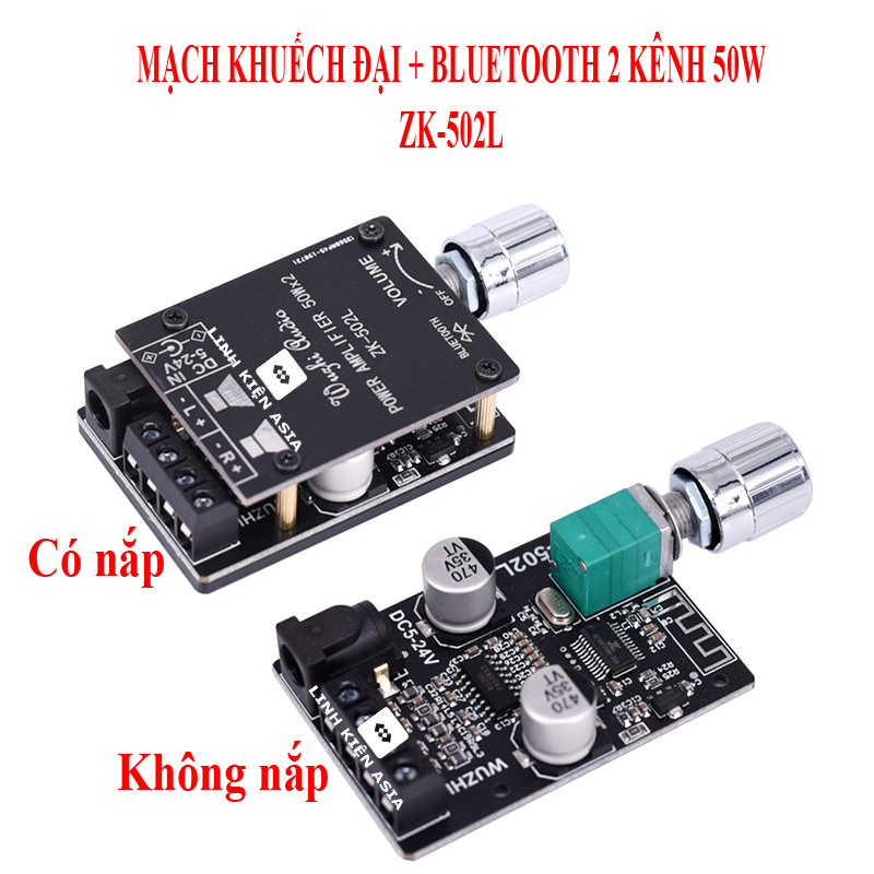 Mạch khuếch đại công suất kỹ thuật số Bluetooth 50Wx2 (núm điều chỉnh âm lượng có công tắc)