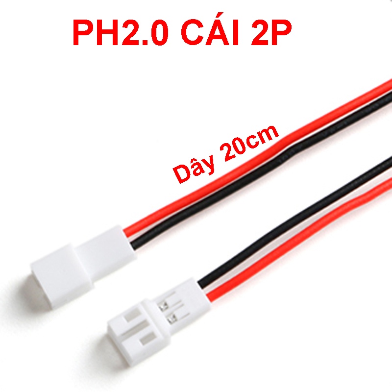 Cáp điện tử PH2.0 2P 3P - dây dài 20CM