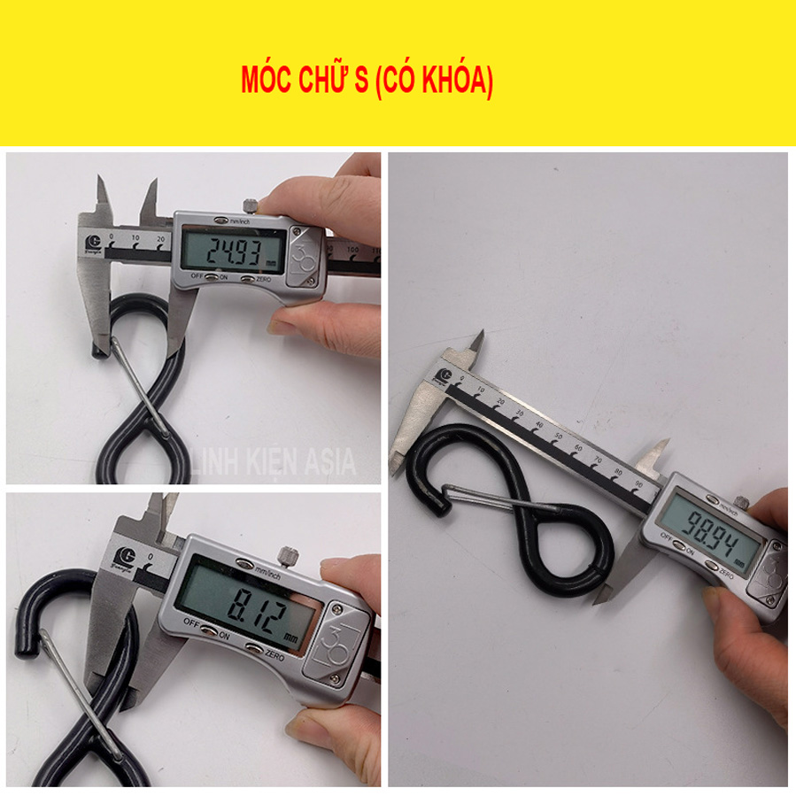 Móc kim loại chữ S J gắn dây buộc hàng hóa thép dày chắc chắn