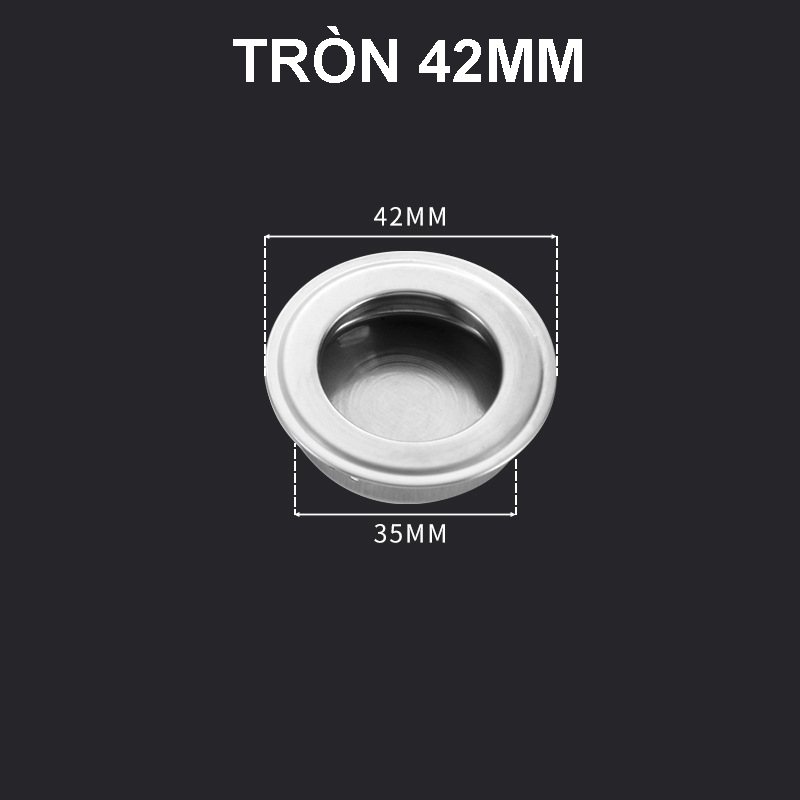 Tay nắm âm cửa tủ quần áo, cửa kéo tròn và dài bằng thép không gỉ