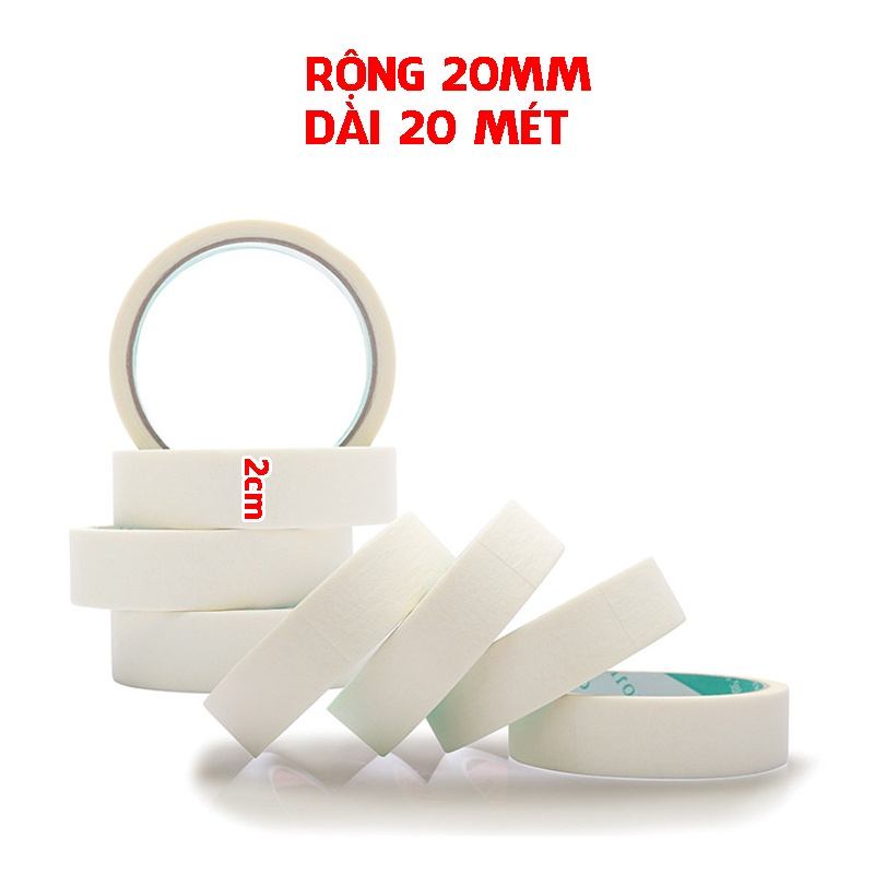 Băng keo giấy - băng dính giấy ghi chú, cố định, dán viền tranh vẽ