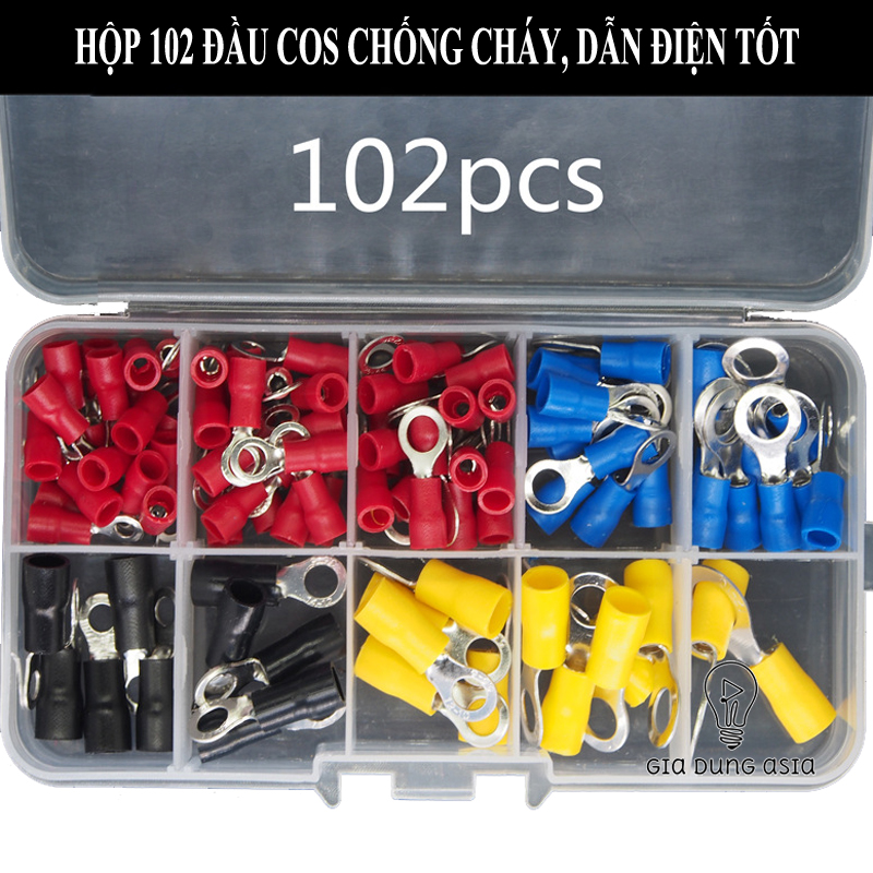 Hộp 102 đầu cos tròn RV chống cháy, an toàn, dẫn điện tốt