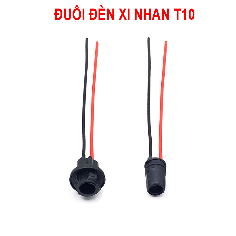 Đuôi đèn T10 lắp đèn Xi nhan, đờ mi xe máy, trang trí đèn nội thất ô tô