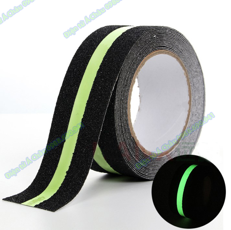 Cuộn băng keo chống trượt ĐEN, VÀNG SỌC ĐEN 5Mx5CM cho cầu thang - dán nền chống trơn trượt 5 mét