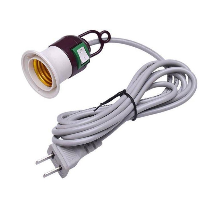 Đuôi Đèn E27 Có Dây dài 4.5 Mét - Công Tắc on off