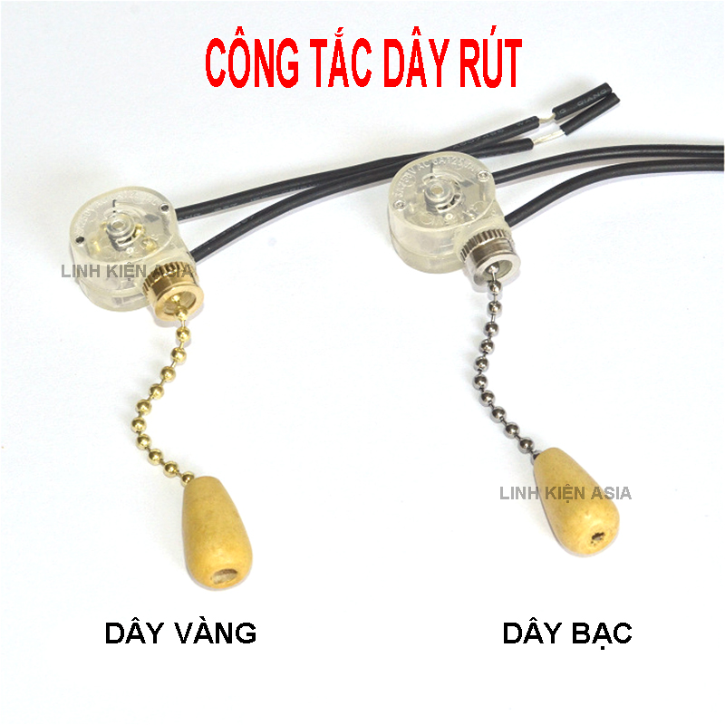 Công tắc dây kéo đèn trần đèn phòng ăn, đèn treo tường, vỏ nhựa ABS, lõi đồng