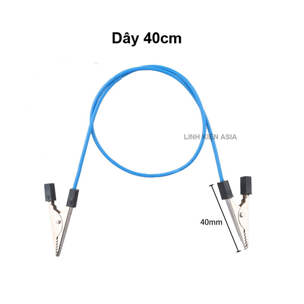 Cặp đầu kẹp cá sấu đỏ + đen